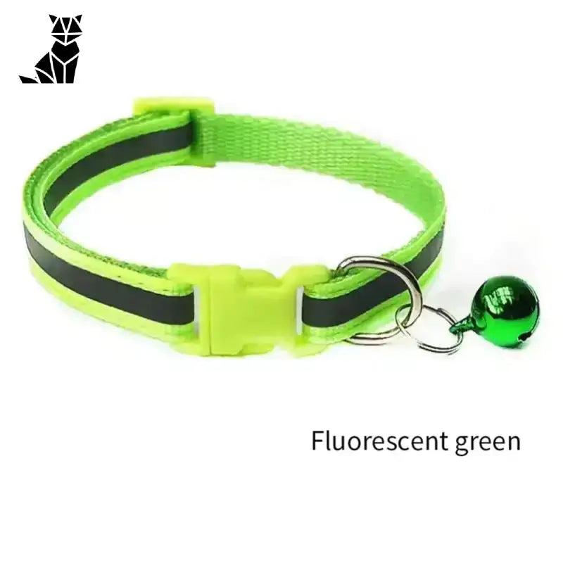 Bezpieczna Obroża dla Kota – Spokój i Styl h Fluorescencyjny Zielony Odblaskowy