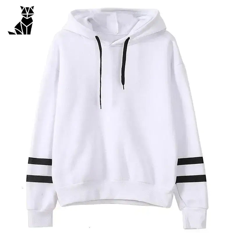 Bluza z Kotem Wygodna dla Miłośników Kotów Biały z Kapturem Bluza