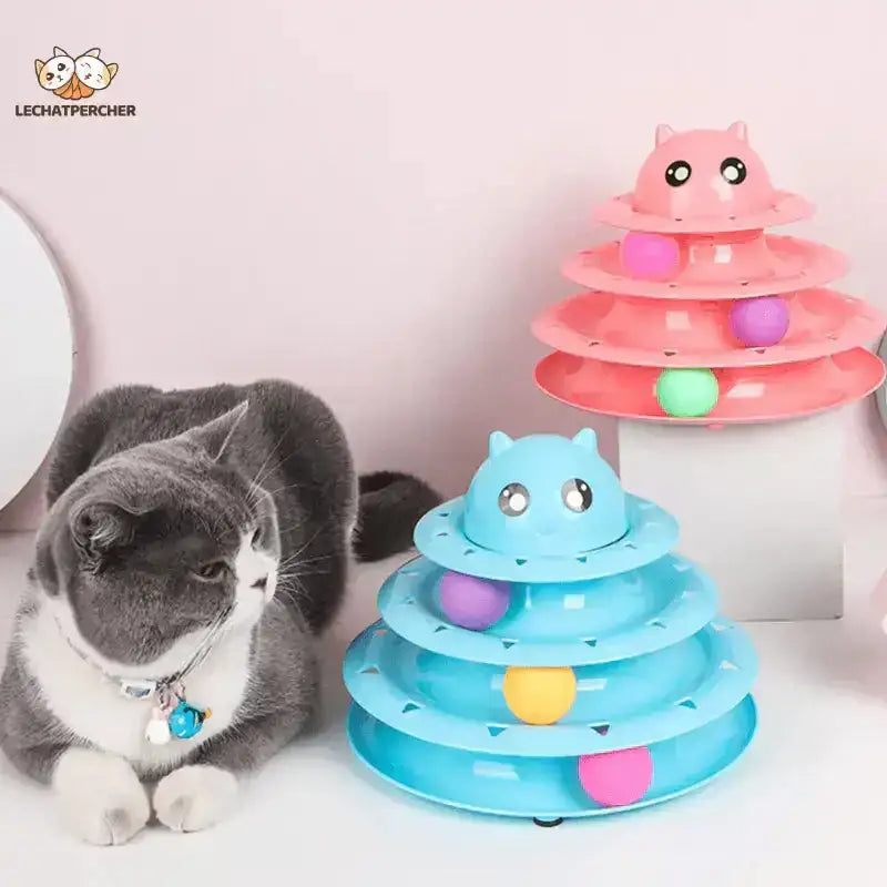 Catower – Edukacyjna Zabawka dla Kota Szary Biały Kot
