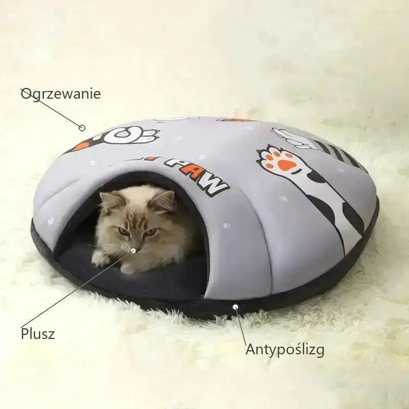 Ciepłe Legowisko dla Kota z Ogrzewaniem Usb