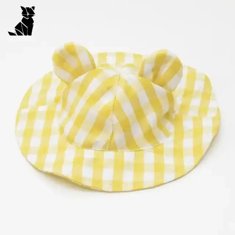 Czapka na Uszy dla Psa z Wzorem żółty / s (mały Pies)