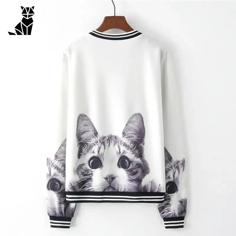 Damska Bluza z Kotem Marki Feline - Idealna Dla Kociej Kobiety!