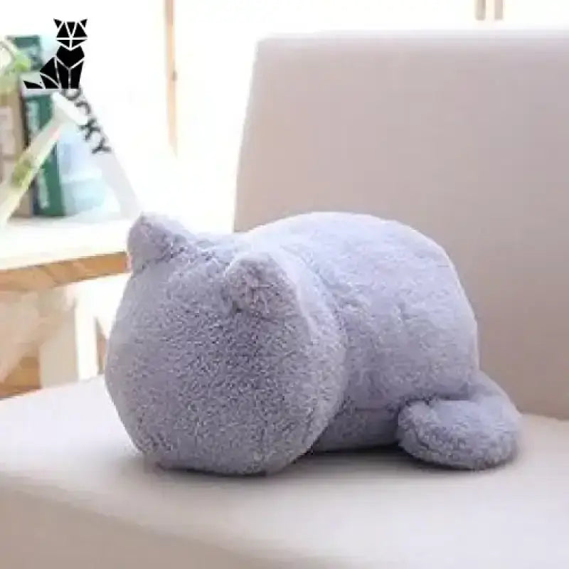 Designerska Poduszka dla Kota Marki Feline Szary Miękki Plusz światło
