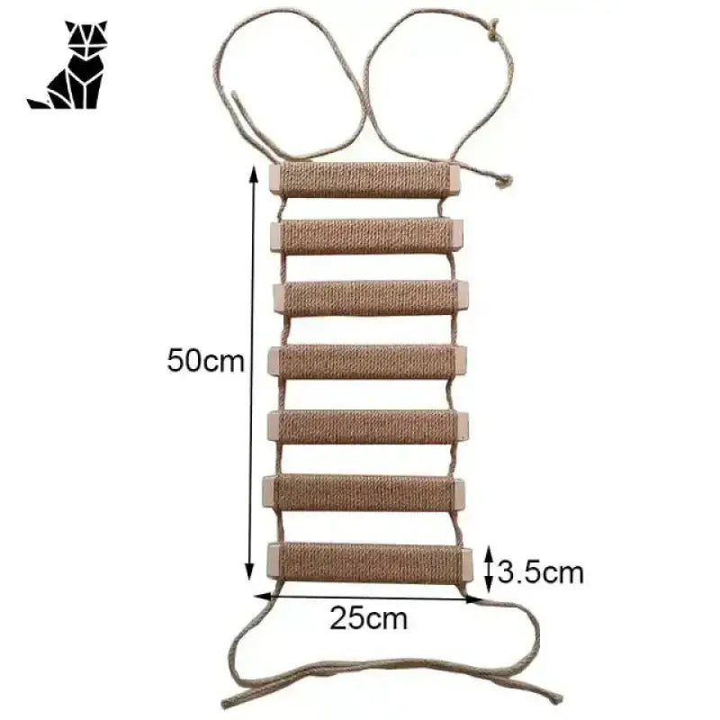 Drapak Mocowany do ściany dla Kota Drabina Sizalowa o średnicy 50 Cm Kot Lina Drabina