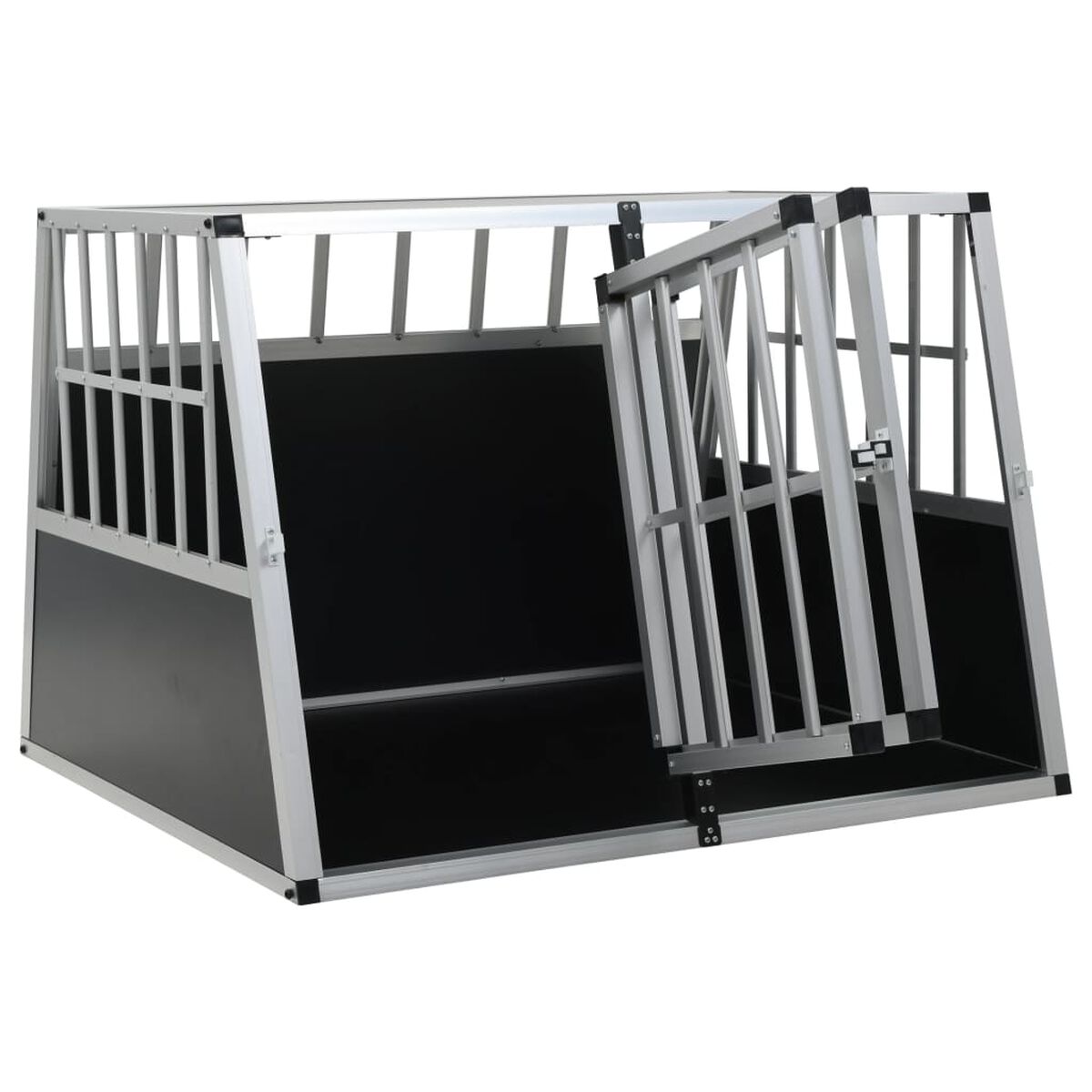 Klatka Transportowa dla Psa do Samochodu 94x88x69 cm Aluminium Podwójne Drzwi – widok 6