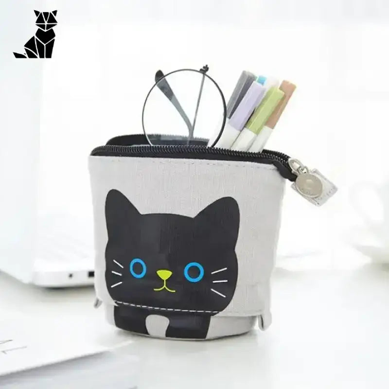 Koci Zestaw Kawaii do Przechowywania - Stylowe Biuro