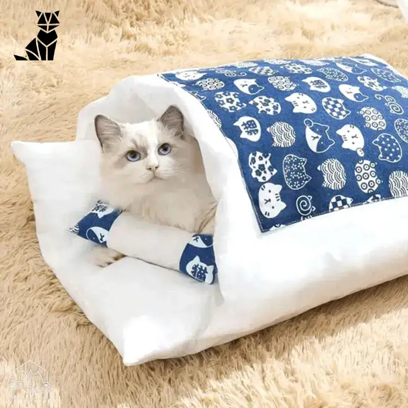Legowisko Lovebed dla Kota - Maksymalny Komfort Niebieski / m - 55x40cm (do 5kg)