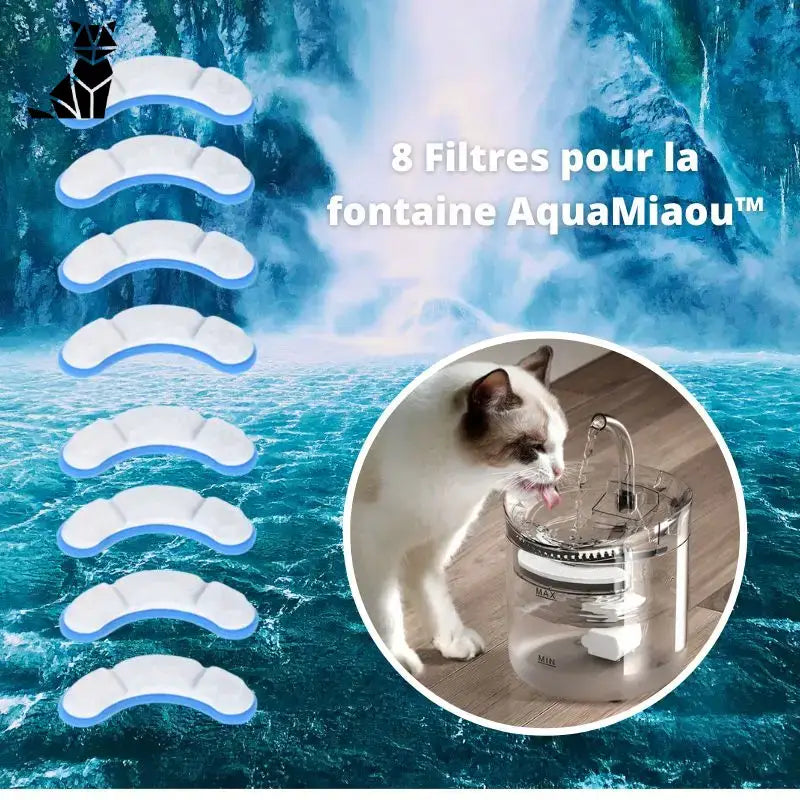 Miesięczne Filtry Do Fontann - Dbaj o Czystość Wody - 8 Filtrów Aquamiaou™