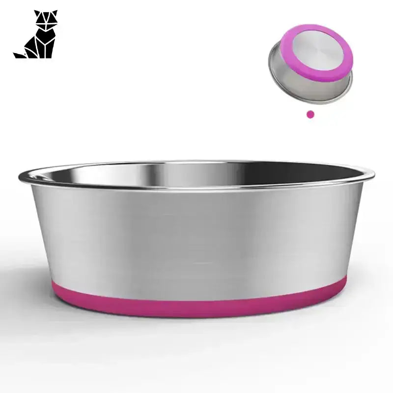 Miski Antypoślizgowe dla Psa ze Stali Nierdzewnej Róża / 18cm / Stal Nierdzewna