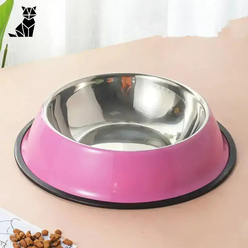 Personalizowana Miska dla Kota ze Stali Nierdzewnej Róża / Rozmiar Xs 16 Cm