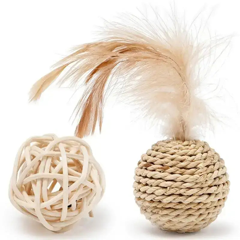 Piłka dla Kota z Bambusa – Trwała Zabawa Tytuł Domyślny Naturalny Materiał Kot