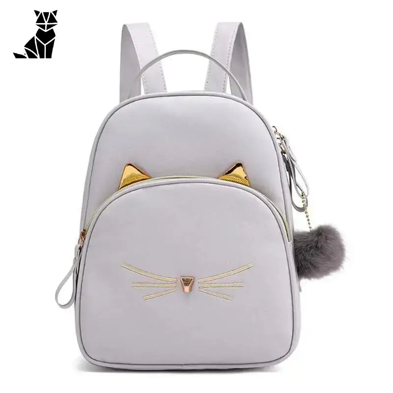 Plecak Mini Cat ze Sztucznej Skóry - Styl i Wygoda Szary
