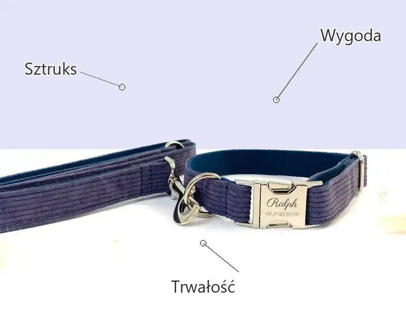 Smycz Sztruksowa 120cm Wytrzymała dla Psa Tytuł Domyślny
