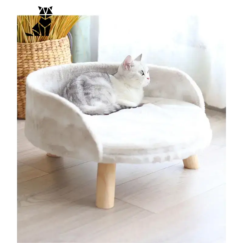 Sofa Dla Kota z Drewna Sosnowego - Komfortowy Wypoczynek Dla Pupila - Duży Rozmiar