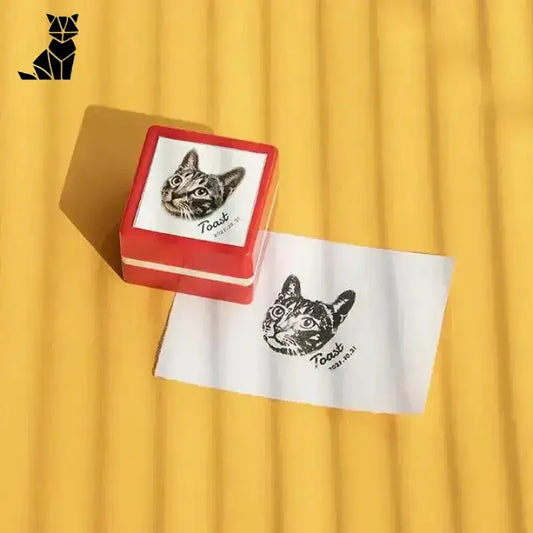 Stempel Art z Twojego Zdjęcia - Spersonalizuj Teraz! Czerwony