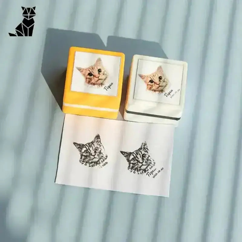 Stempel Art z Twojego Zdjęcia - Spersonalizuj Teraz! Niestandardowy Zwierzak Portret
