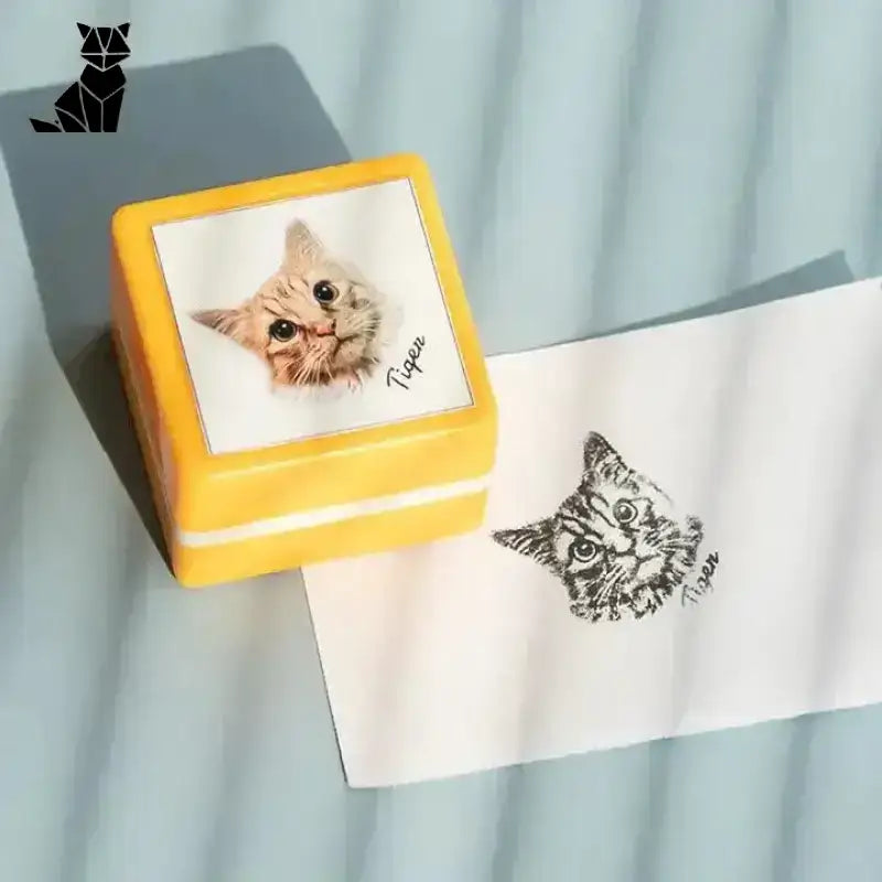 Stempel Art z Twojego Zdjęcia - Spersonalizuj Teraz! żółty