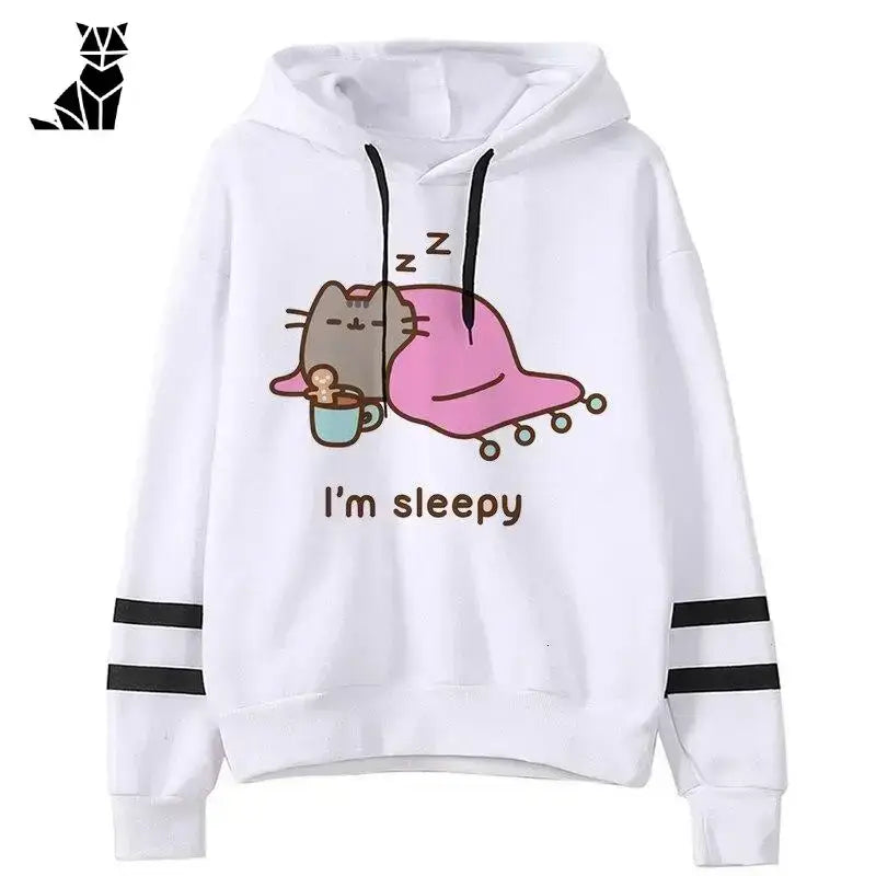 Stylowa Bluza z Kotem dla Miłośników Zwierząt Biały Bluza Kot