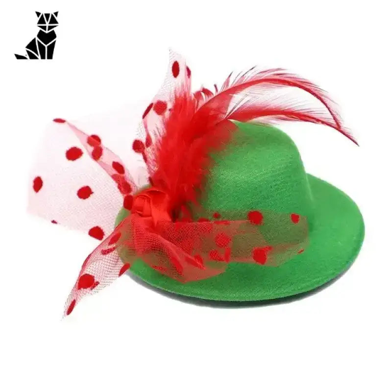 Stylowe Czapki dla Kota w Unikalnym Designie Zielony Zielony Mini Kapelusz