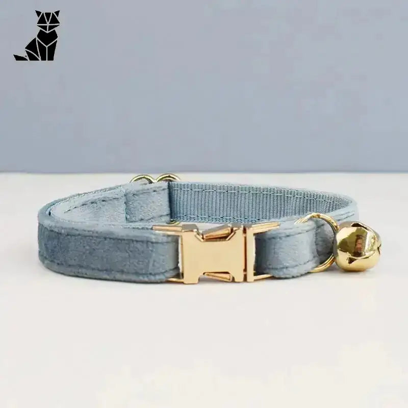 Stylowy Naszyjnik dla Kota z Aksamitu Szary / S(16-26cm)