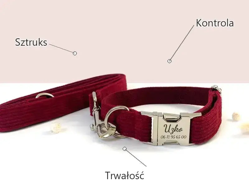 Sztruksowa Smycz dla Psa Wysokiej Jakości Tytuł Domyślny