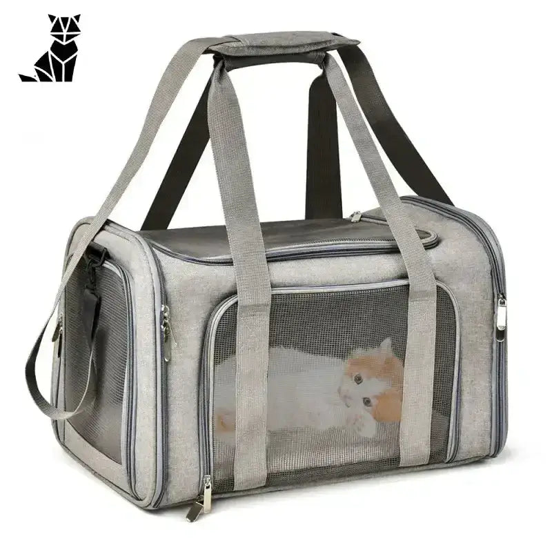 Torba do Transportu Psa – Wygoda i Styl Szary / m (43x28x28cm) Szary Miękki Zwierzak