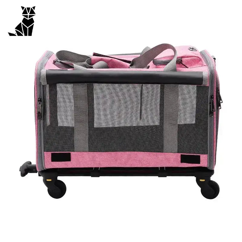 Transporter dla Kota na Kółkach – Wygoda i Styl Różowy / 47cm 30cm 39cm