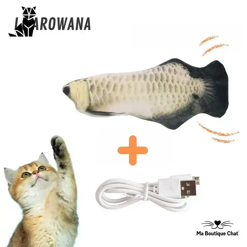 Zabawka Ryba dla Kota Ruchoma Stymulująca La Arowana / 28-30cm Realistyczny w Kształcie Ryby Kot