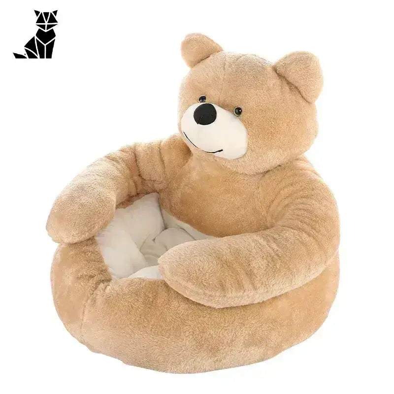 Zimowe Legowisko Misia – Komfort i Ciepło dla Pupila Beżowy / s 46 Cm