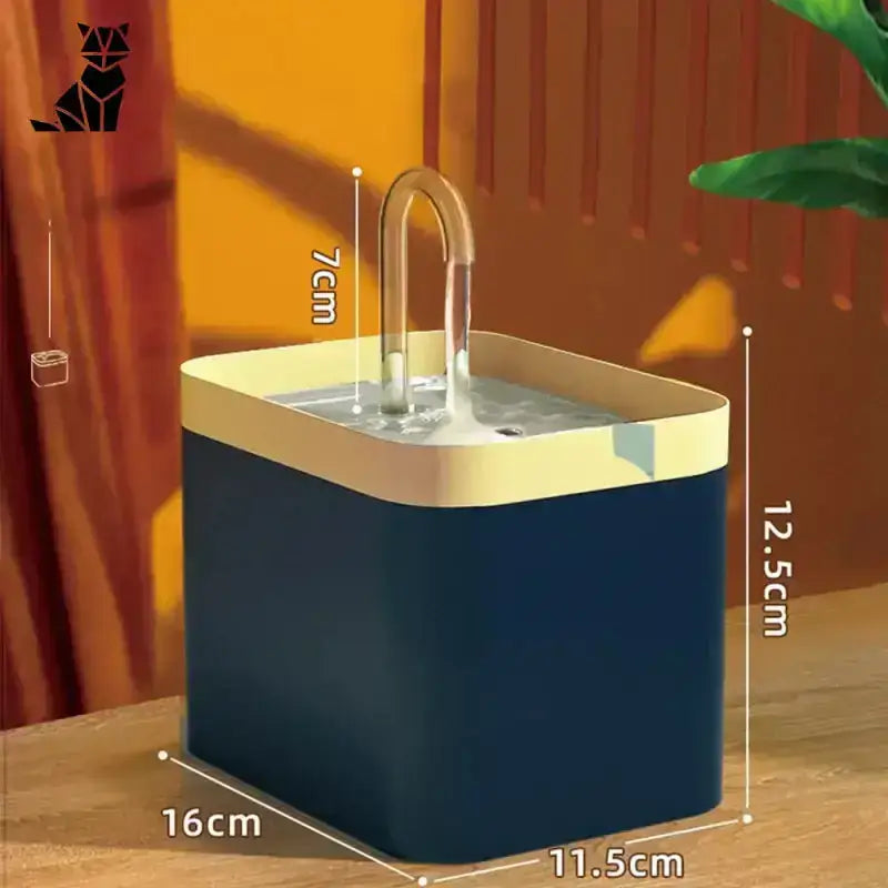 Automatyczna Fontanna dla Kota z Filtrem Cicha Czarny / Usb Prostokątny Zwierzak Woda