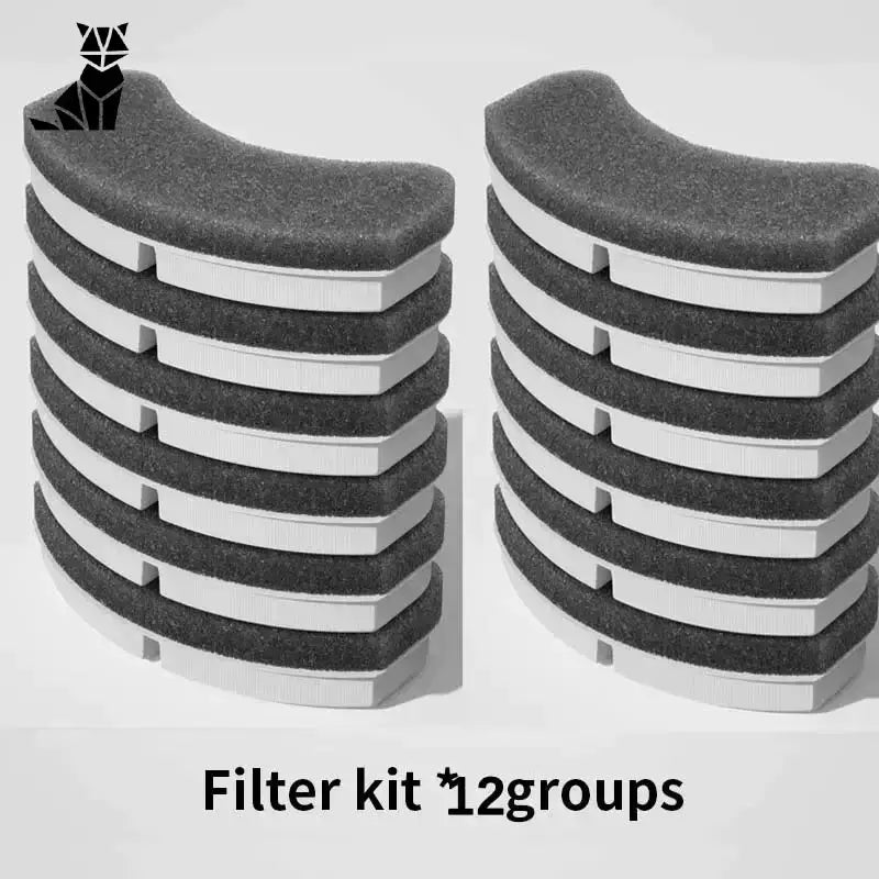 Automatyczne Poidło dla Kota Filtrowane Ciche 12 Szt. Filtrów Zestaw 12 Grupy