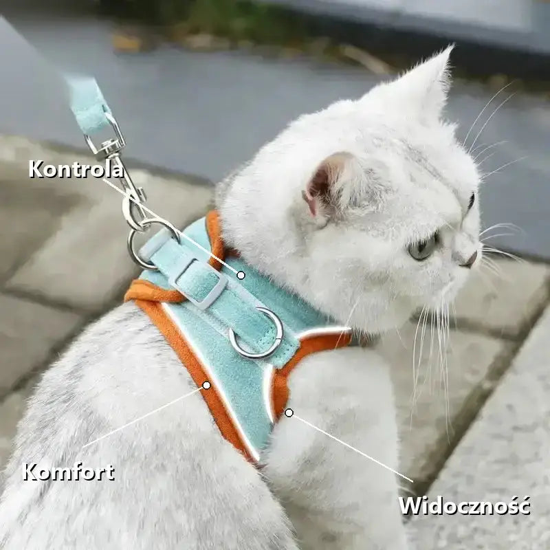 Bezpieczne Szelki dla Kota Typ h Regulowane