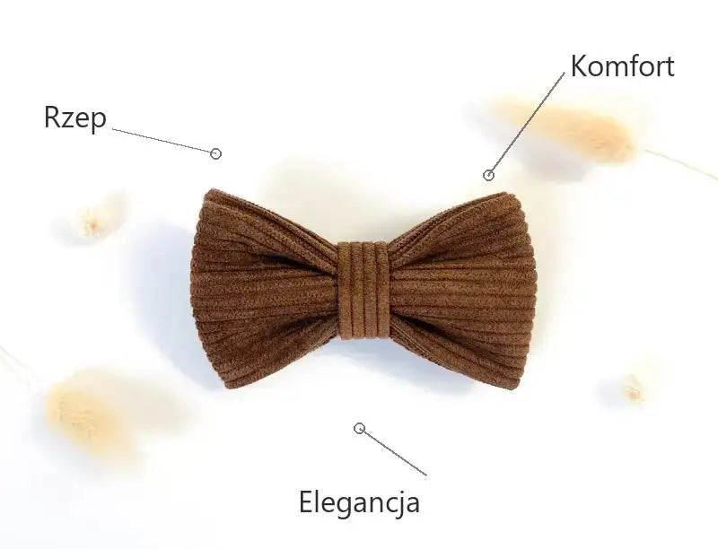 Brązowa Muszka dla Psa Elegancka na Obrożę Tytuł Domyślny