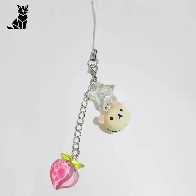 Breloczek Kawaii – Stylowa Fantazja dla Twojego Telefonu b Telefon Urok Różowy