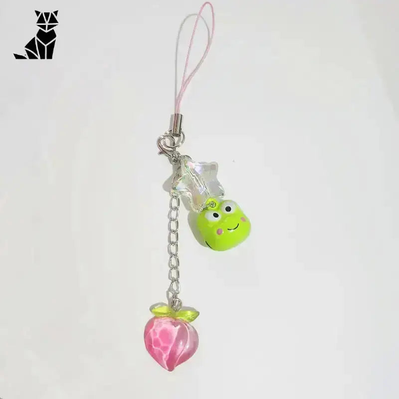 Breloczek Kawaii – Stylowa Fantazja dla Twojego Telefonu d Brelok światło Zielony