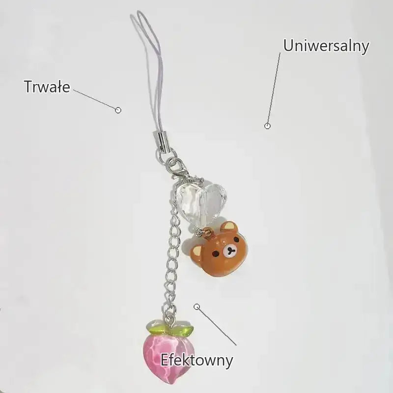 Brelok Kawaii Inspirowany Wędkarstwem do Telefonu