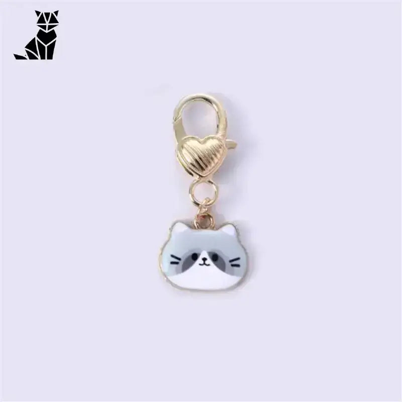 Brelok z Kotem do Kluczy: Styl i Urok na co Dzień Kot d Złoty w Kształcie Serca Zapięcie