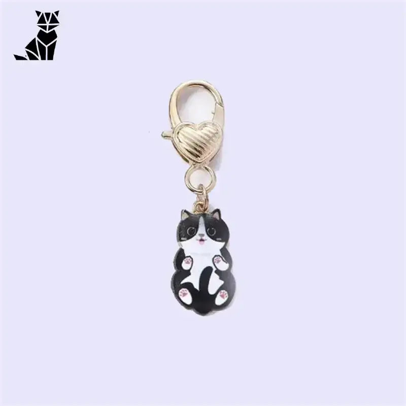 Brelok z Kotem do Kluczy: Styl i Urok na co Dzień Kot j Czarny Biały w Kształcie Kota