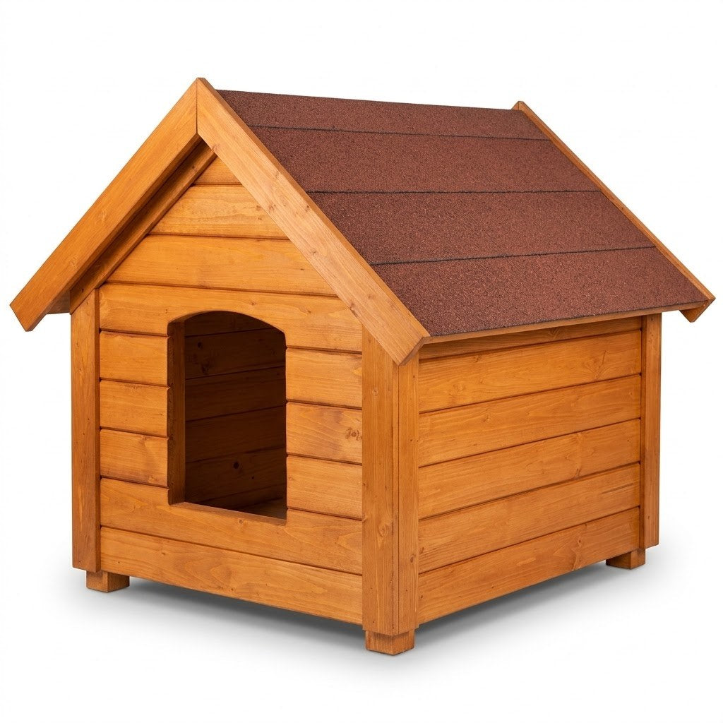Buda dla border collie – Ocieplana, L, Teak – zdjęcie produktu