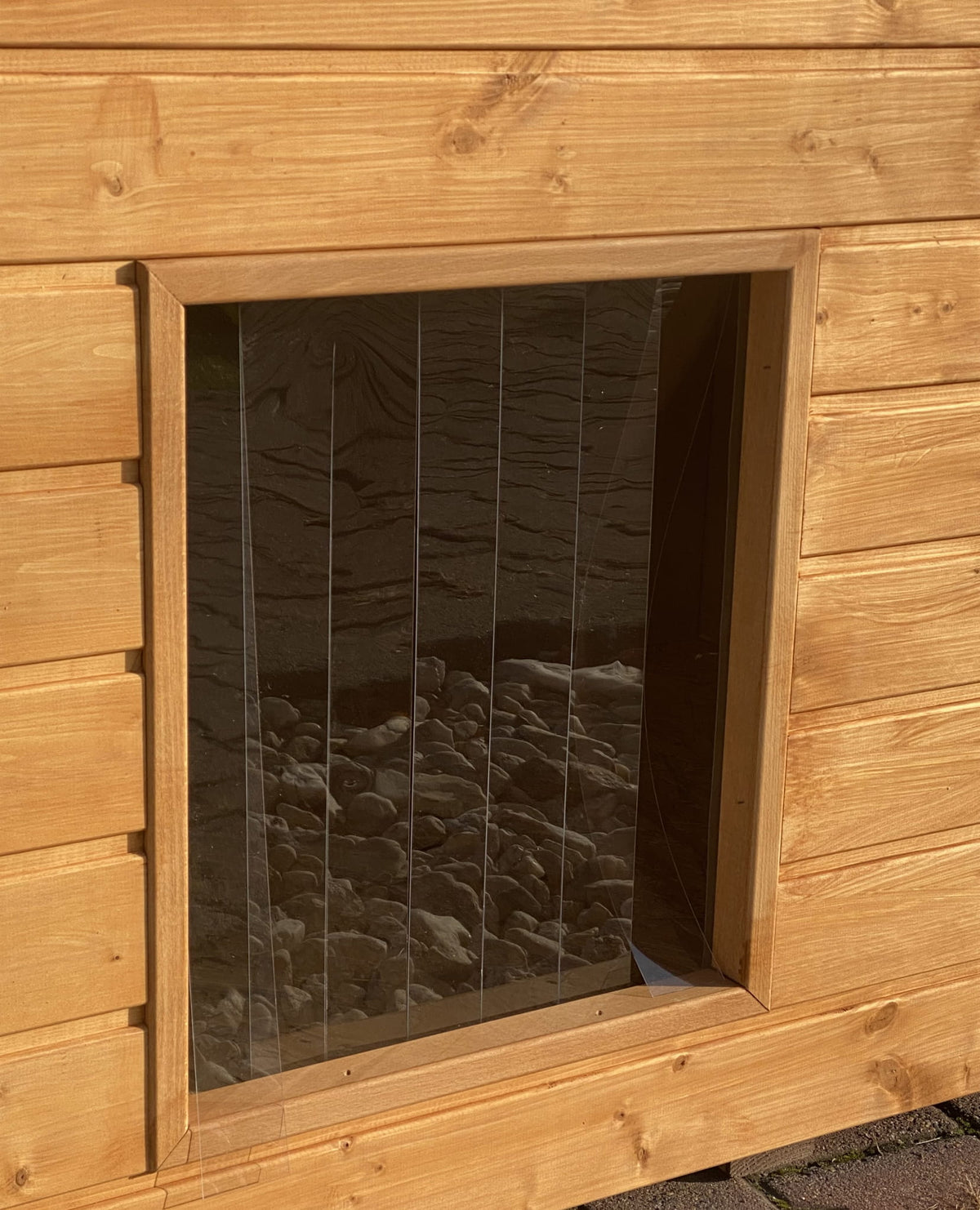 Buda dla dużego psa – Ocieplana Drewniana, Teak, 3XL – widok 3