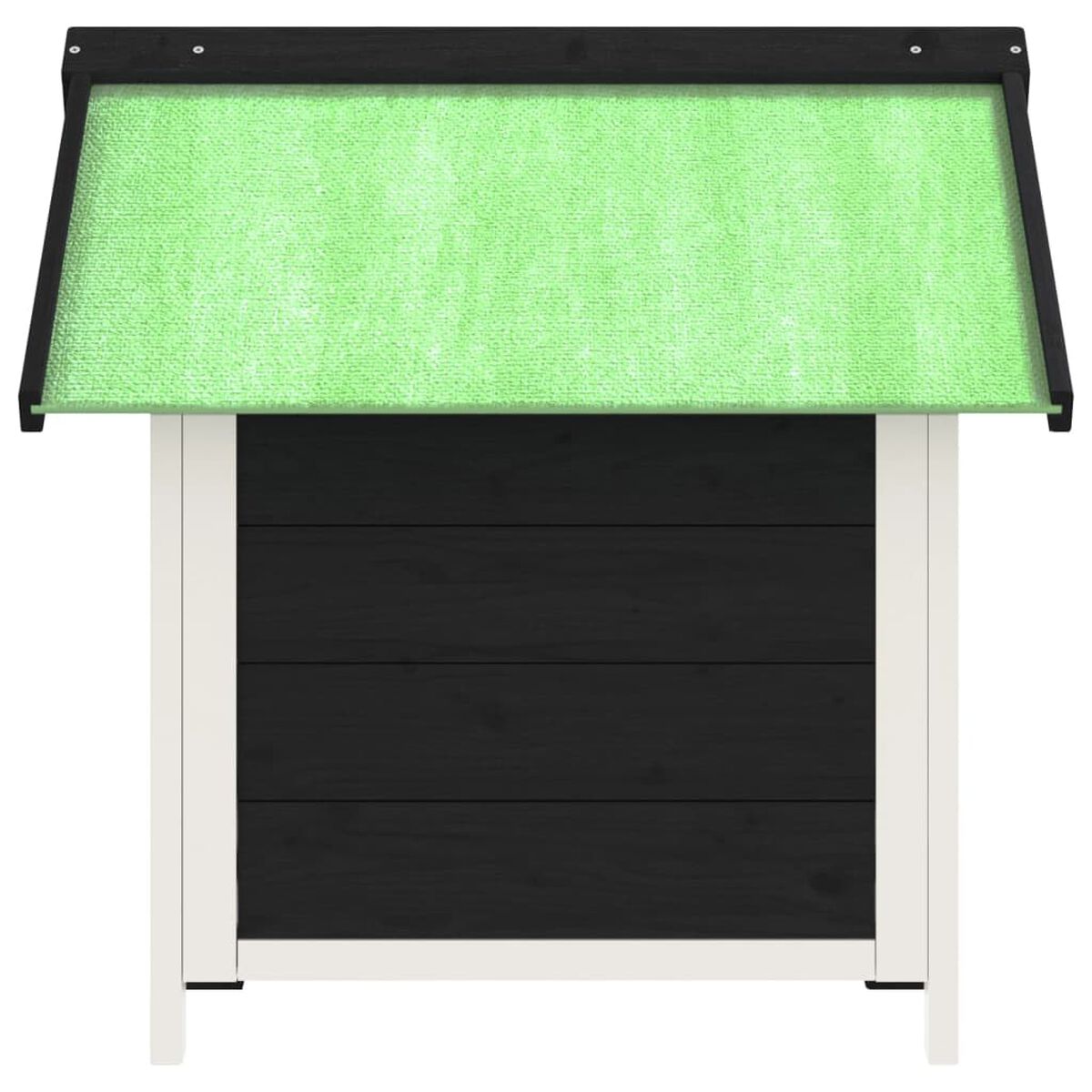Buda dla Małego Psa Drewniana 65x65x61,5 cm Szara – widok 5