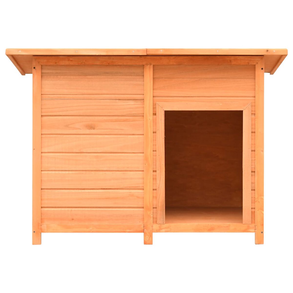 Buda dla Psa Drewniana z Płaskim Dachem 120x77x86 cm Sosna i Jodła
