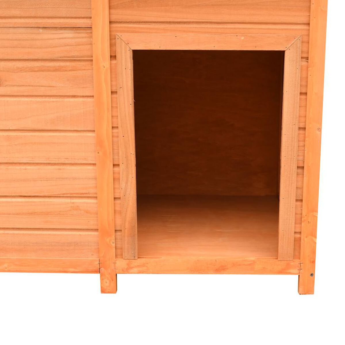 Buda dla Psa Drewniana z Płaskim Dachem 120x77x86 cm Sosna i Jodła – widok 6