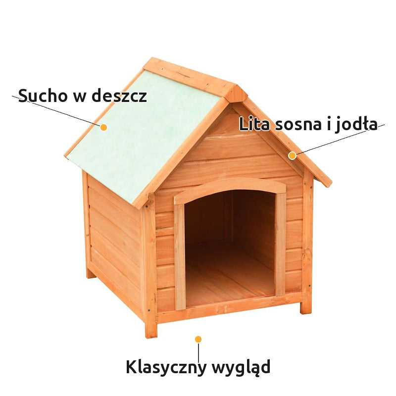 Buda dla Psa Drewniana 72x85x82 cm Sosna i Jodła – korzyści