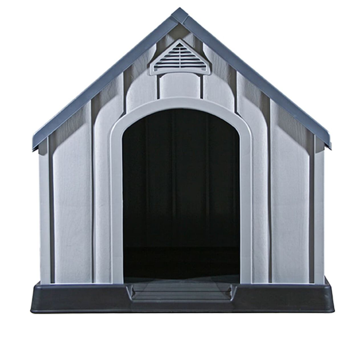 Buda dla Psa Plastikowa 92x87x91 cm z Podniesioną Podłogą Szara – widok 4