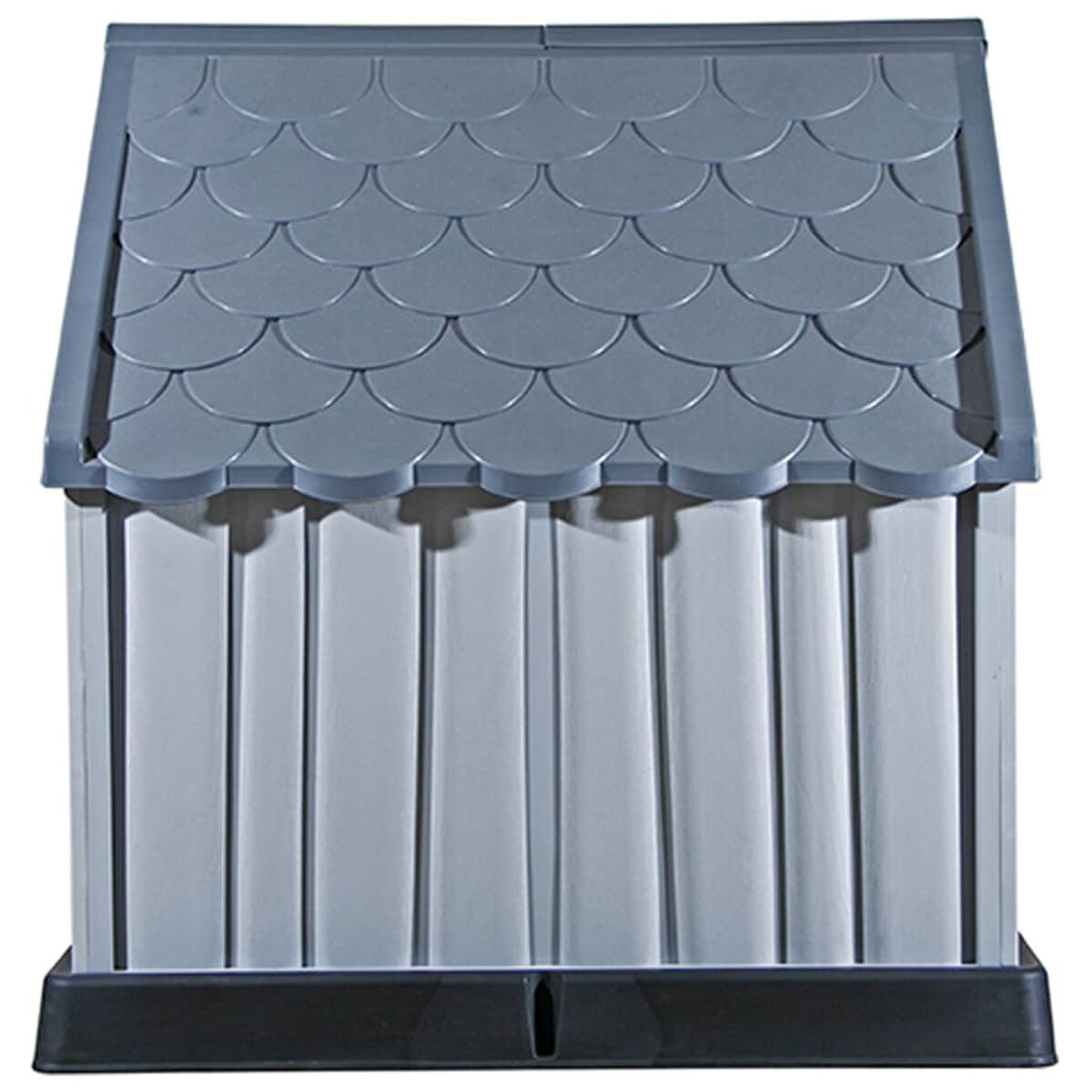 Buda dla Psa Plastikowa 92x87x91 cm z Podniesioną Podłogą Szara – widok 5