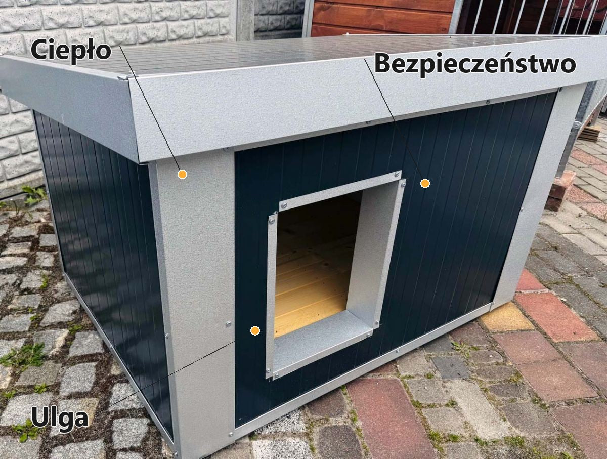 Buda dla psa xl ocieplana – z Płyty Warstwowej 10 cm, XXL – widok 2