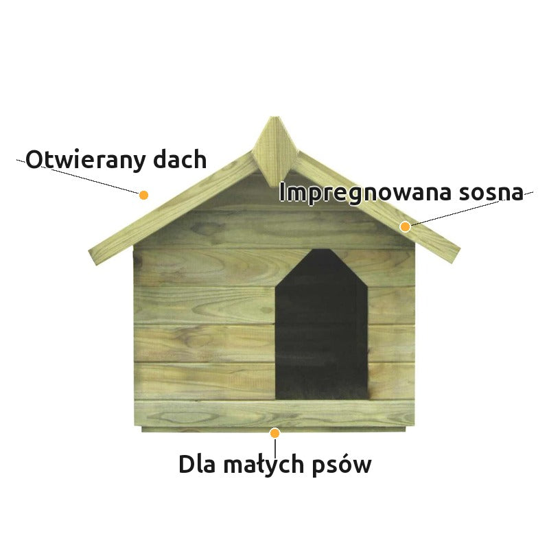 Buda dla Małego Psa z Otwieranym Dachem Impregnowana Sosna – korzyści