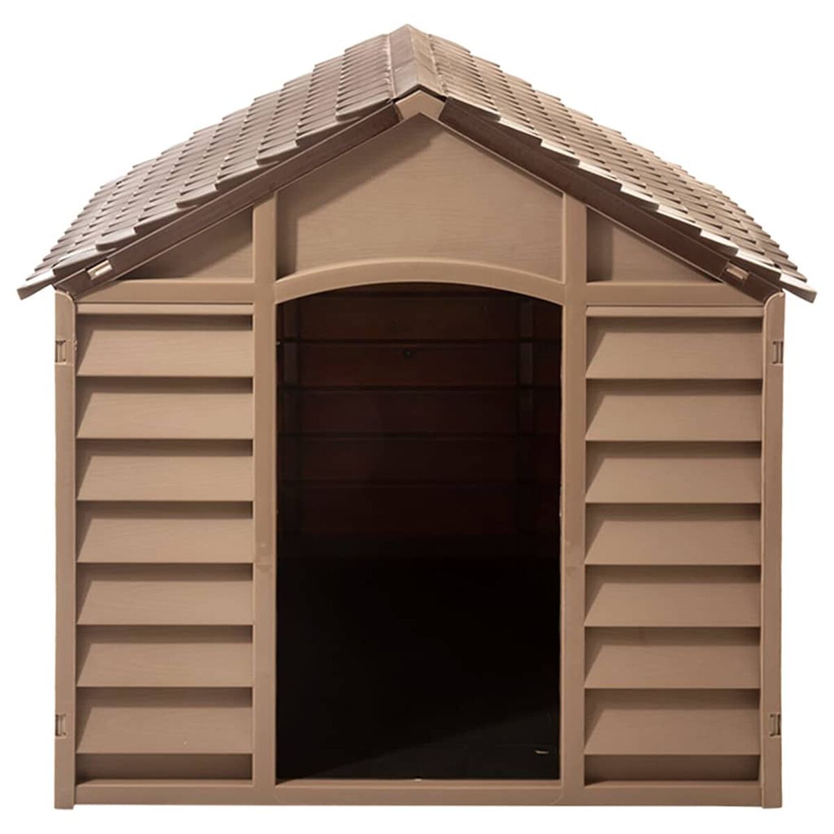 Buda dla Psa z Tworzywa 86x84x82 cm Polipropylen Brązowa – widok 3