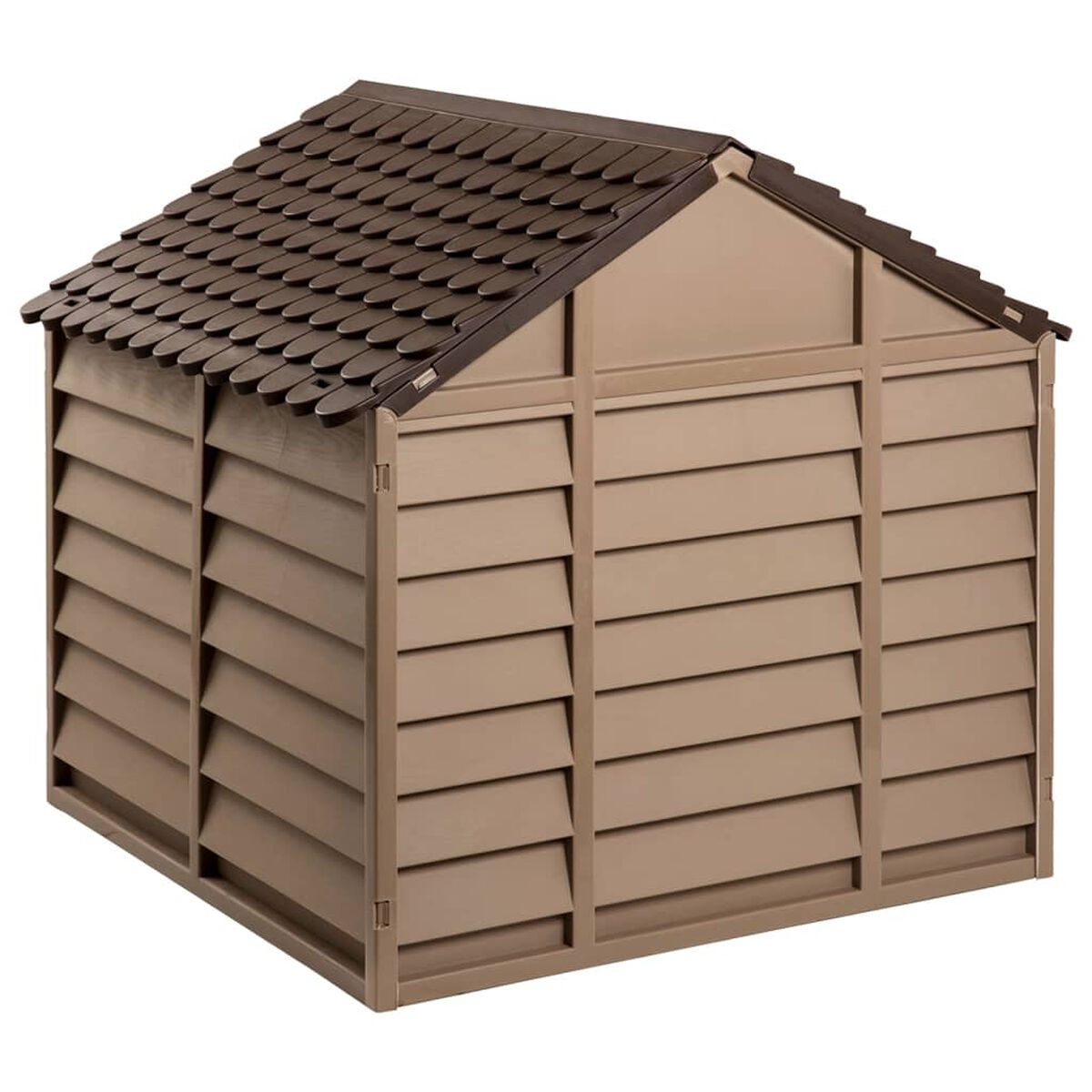 Buda dla Psa z Tworzywa 86x84x82 cm Polipropylen Brązowa – widok 5